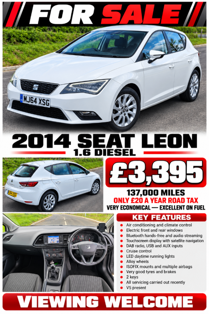 Seat, LEON, Hatchback, 2014, Manual, 1598 (cc), 5 doors