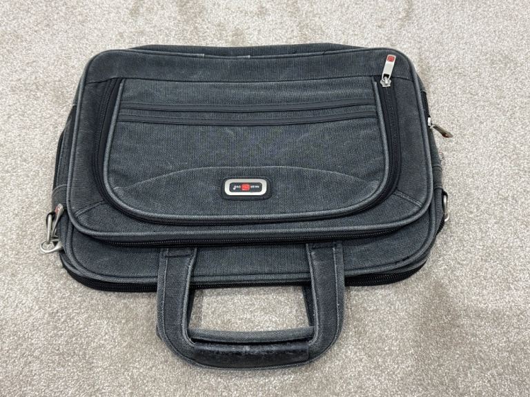 Laptop Bag with Shoulder Strap Grey Fabric 