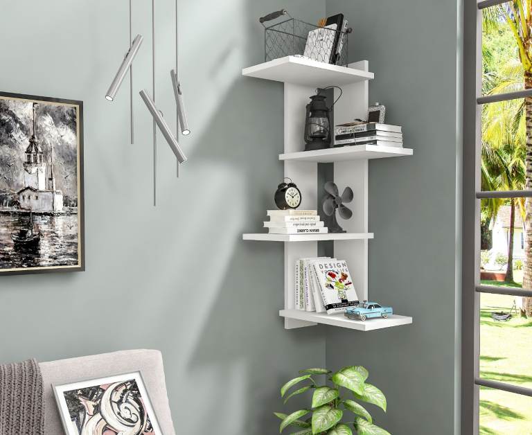 Corner Wall Shelves - DIY Turkish Furniture