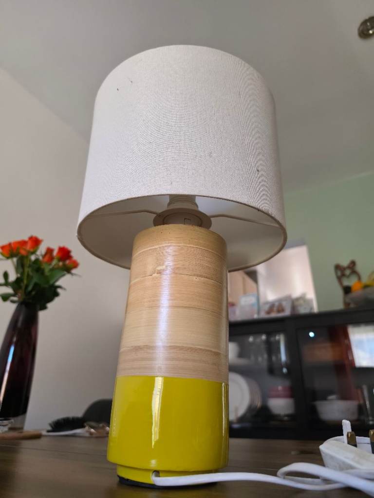 Habitat Bamboo Table Lamp – Yellow