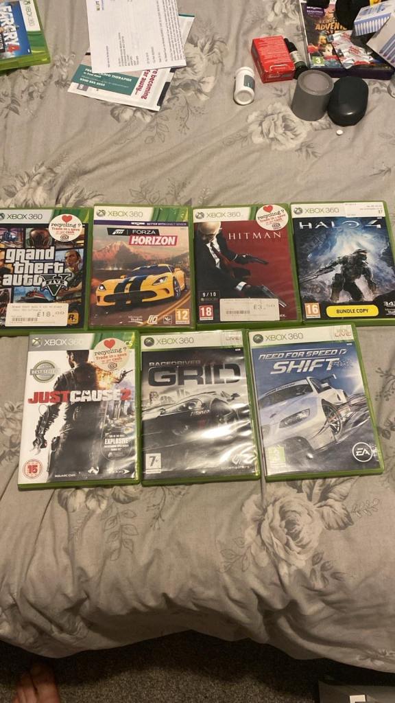 Xbox 360 Games Bundle - Grand Theft Auto, Forza Horizon, Hitman, Halo