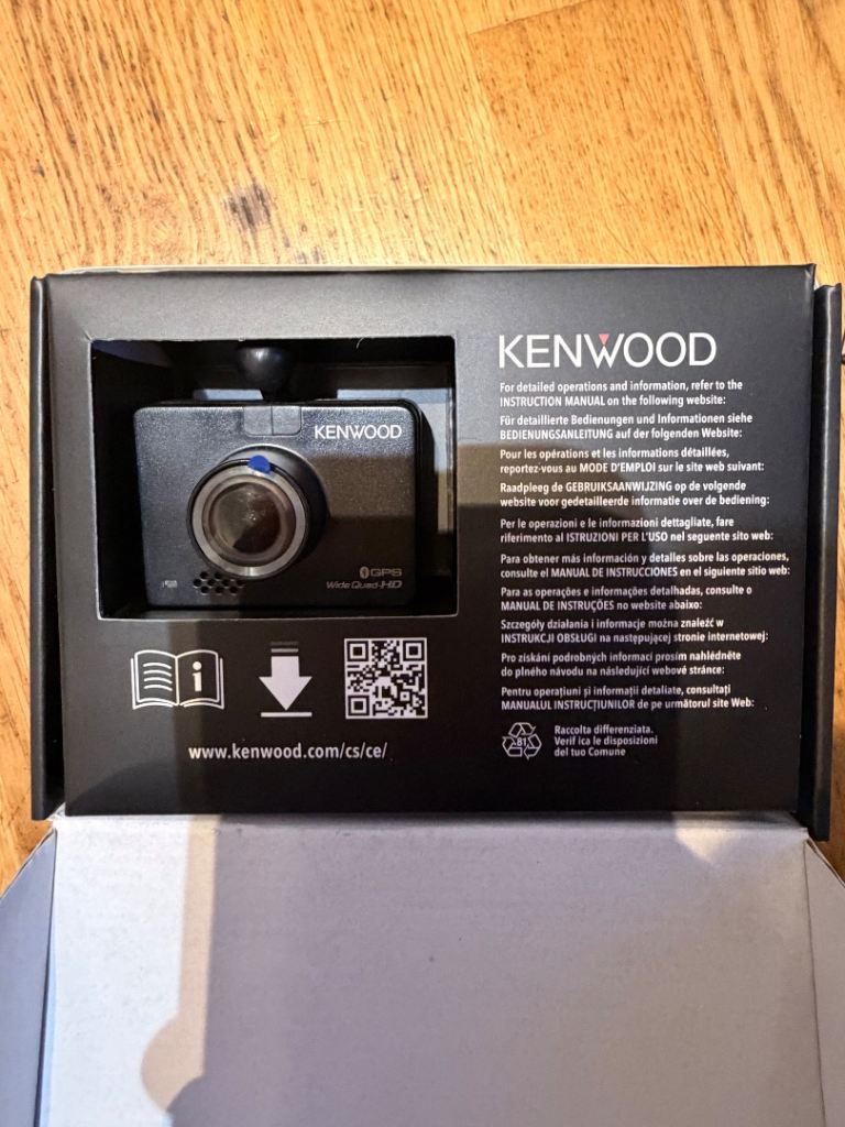 Kenwood Dash Cam with Hardwire Kit Or Usb Cable Wide Quad Dash Cam 1080p