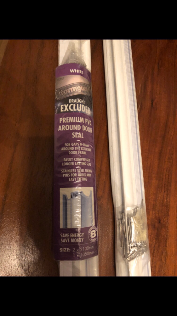 PVC Stormguard around door Draught Excluder £13 each 