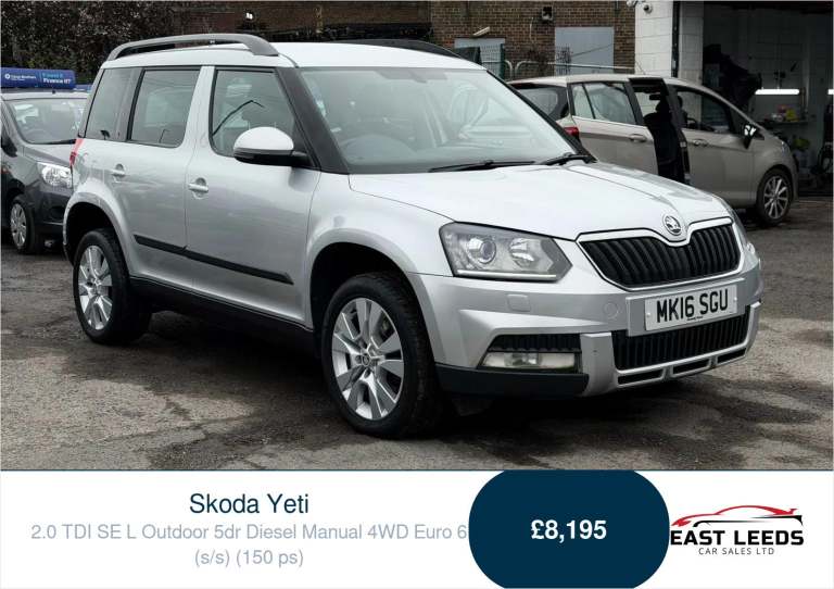 2016 Skoda Yeti 2.0 TDI SE L Outdoor 5dr Diesel Manual 4WD Euro 6 (s/s) (150 ps) SUV Diesel Manual