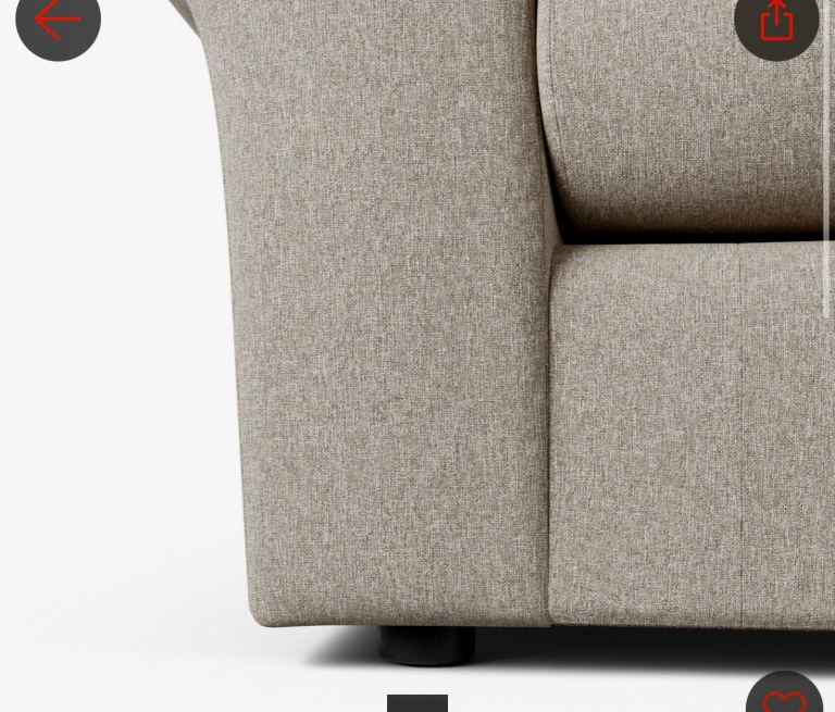 Habitat Molton 2 Seater Sofa Natural Textured Weave Fabric