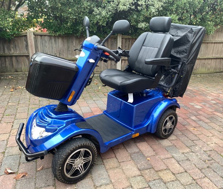 Scooterpac Ignite Long Range Mobility Scooter Blue with Canopy 8 mph