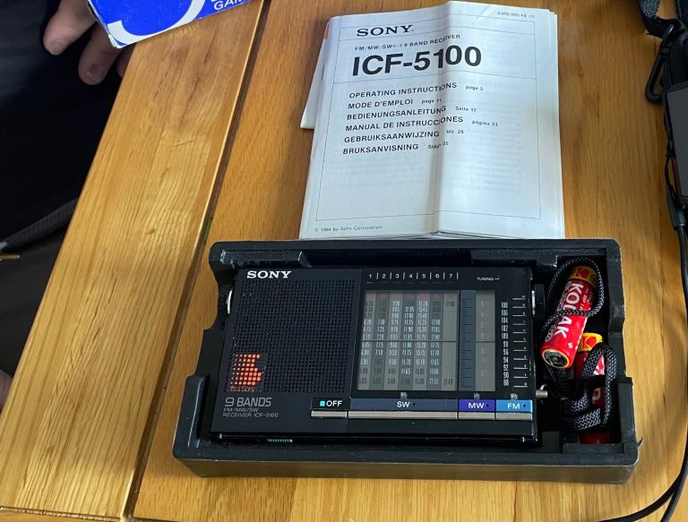 Sony ICF-5100 9-Band Portable Radio with Original Box and Manual