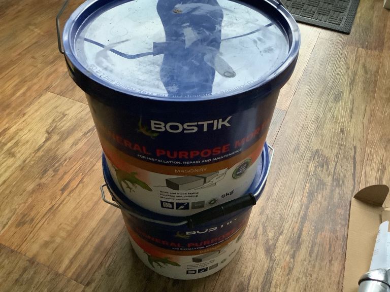 2 x Bostic 5 kg tubs general purpose mortar 