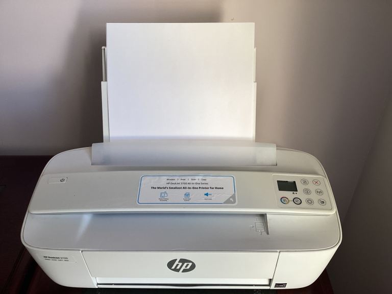 HP DeskJet 3700 All-in-One Printer/Scanner – White, Good Condition