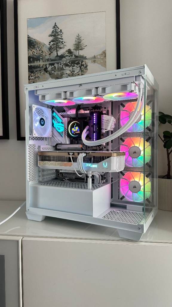 White RGB Gaming PC | RTX 5080 16GB | Ultra i7 265K | 32GB DDR5 | 1TB NVMe | WiFi