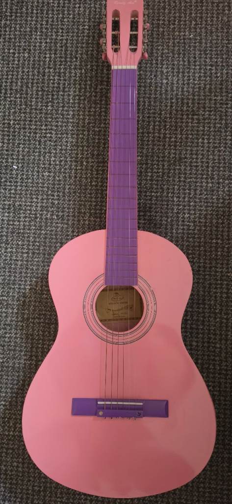 3/4 Girls Pink Guitar By Ready Ace