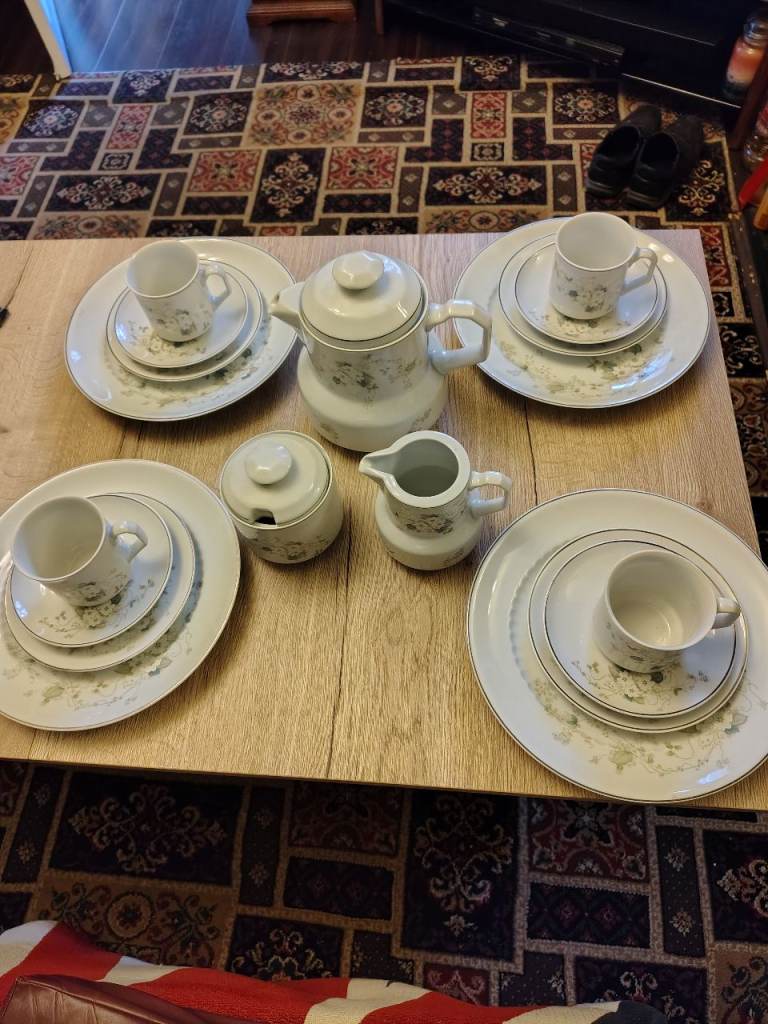 Vintage R'eal Brasil Porcelain Tea Set plus dinner plates