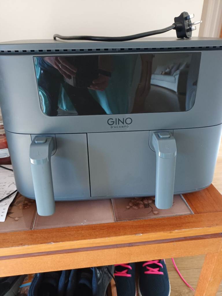Gino D'Acampo Dual Air Fryer – Grey, Good Condition