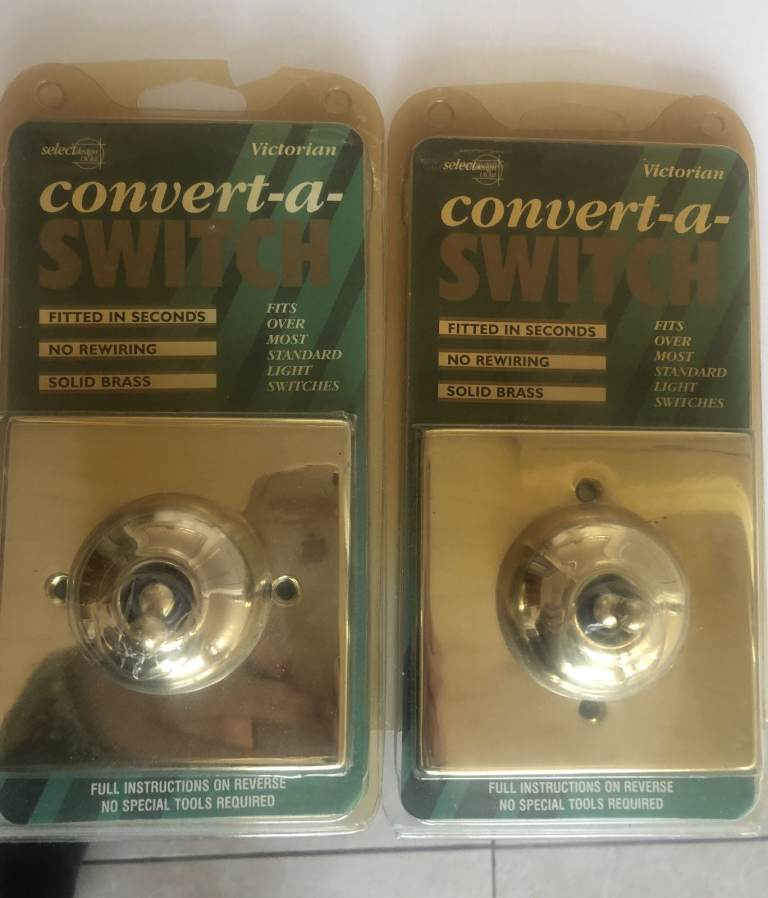 Two Victorian Light Switch Cover Plates