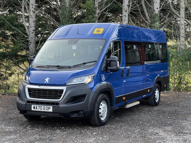 2020 Peugeot Boxer BLUE HDI 440 L4H2 17SEAT LIGHTWEIGHT MINIBUS with Telescopic ramps. Euro 6 Min...