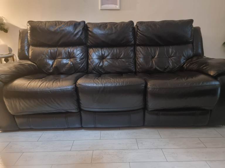 Real Leather 3+2 Recliner Sofas 