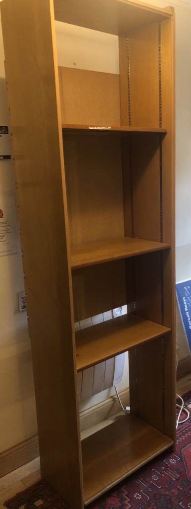 image for Tall wooden shelving unit with movable shelves 