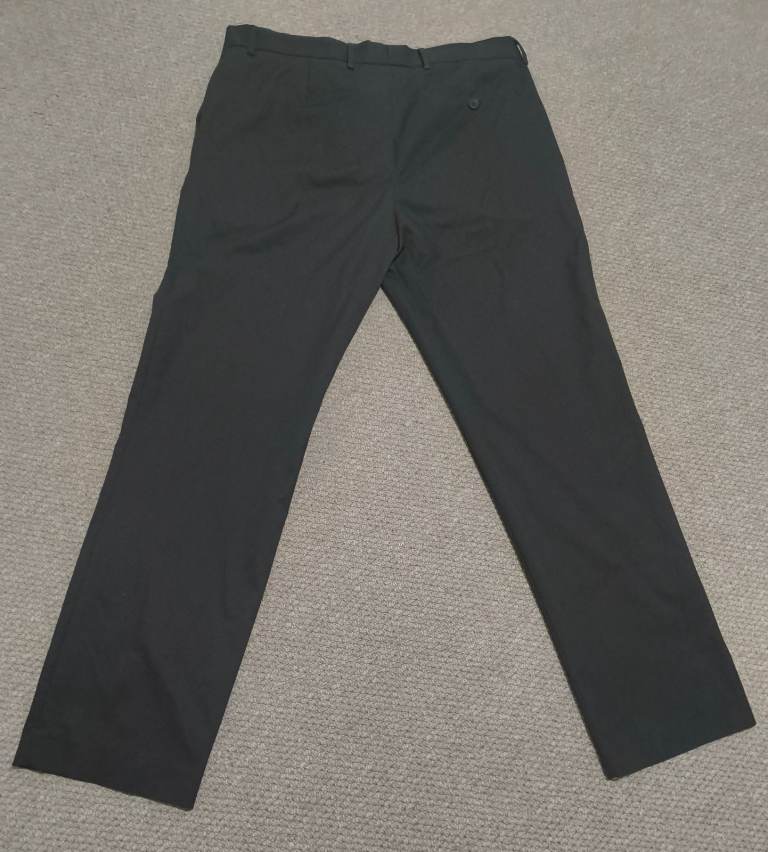 TU Sainsbury's Smart Formal Suit Black Regular Fit Tailored Trousers Men
