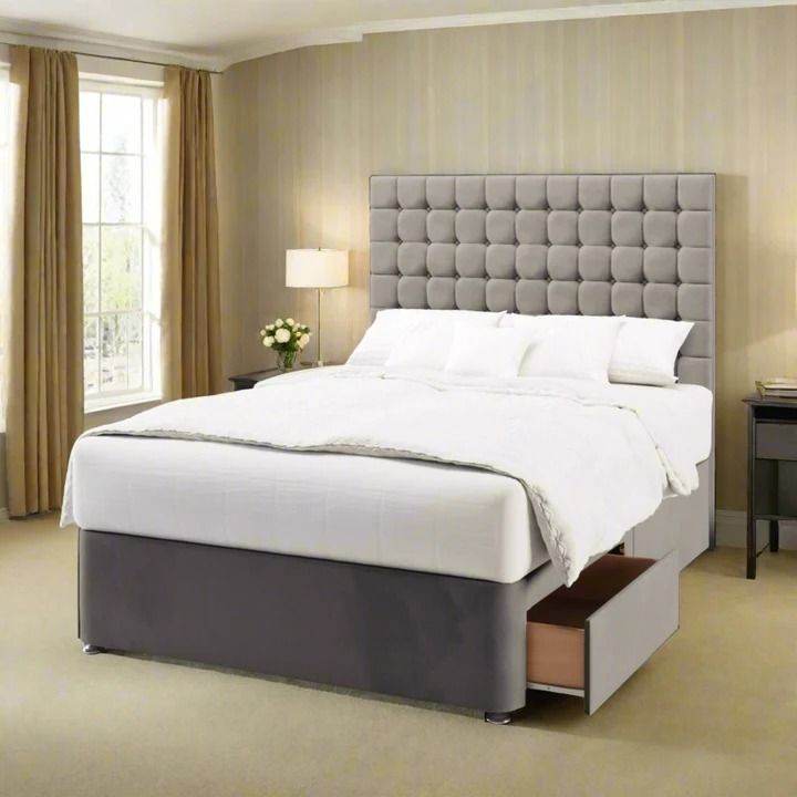 🛏️ 5FT King Size Divan Bed + Foam Mattress Storage Drawers Optional Order Now