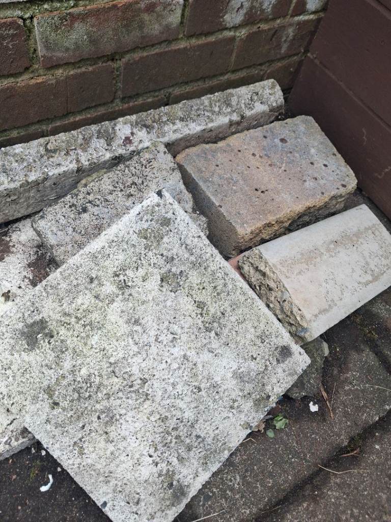Free Used capstones, concrete edging etc.