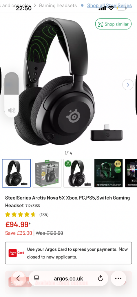 Steelseries nova pc and Xbox headset