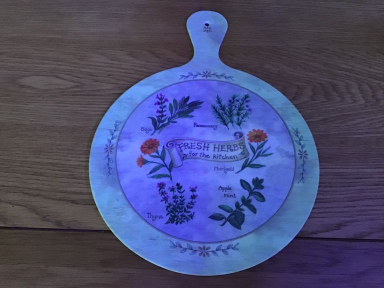New Chopping Board with Herb Design 