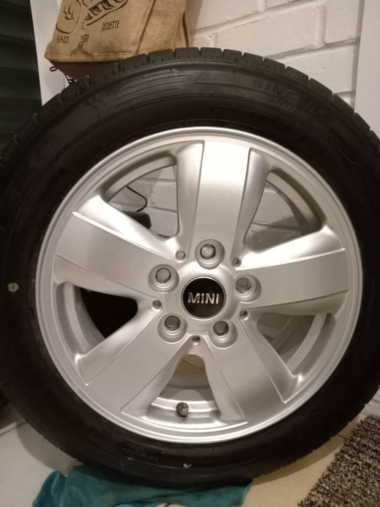 Set of Bmw Mini 15" Alloy Wheels & Tyres, Excellent Condition! 5x112