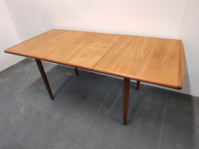 Vintage mid century teak extendable dining table
