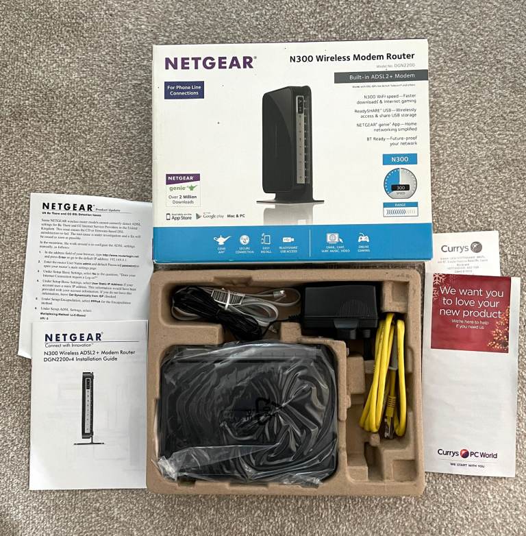 Netgear N300 DGN2200 Wireless ADSL2+ Modem Router