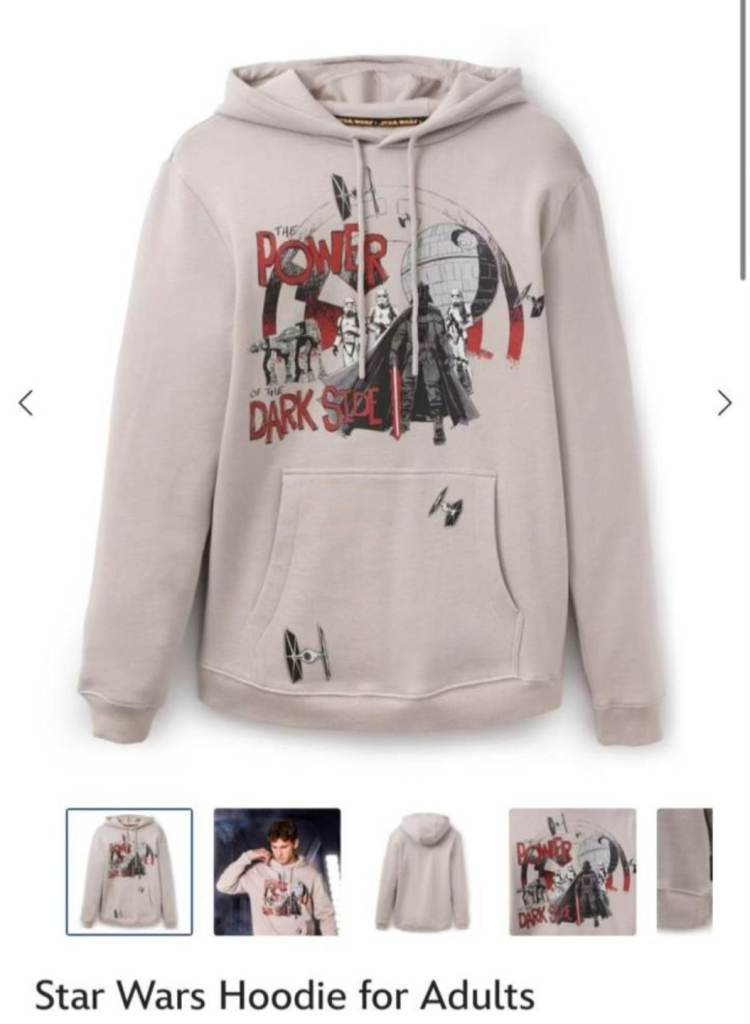 Unisex Disney store, Star wars, Darth Vader, Extra small adult Hoodie