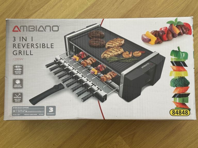 ELECTRICAL 3 IN 1 REVERSABLE GRILL
