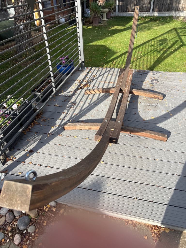 Wooden hammock arch 