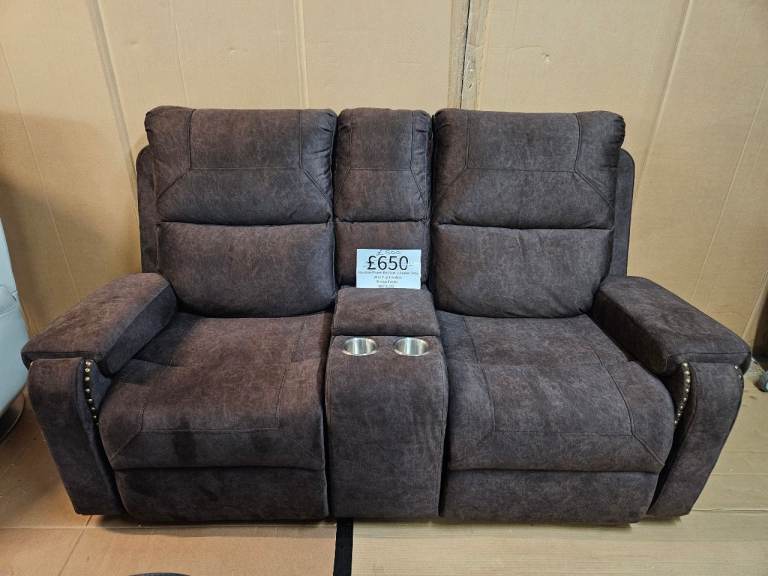 Houston Power Recliner Sofa With Cup Holders