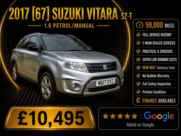 2017 Suzuki Vitara 1.6 SZ-T 5dr HATCHBACK Petrol Manual