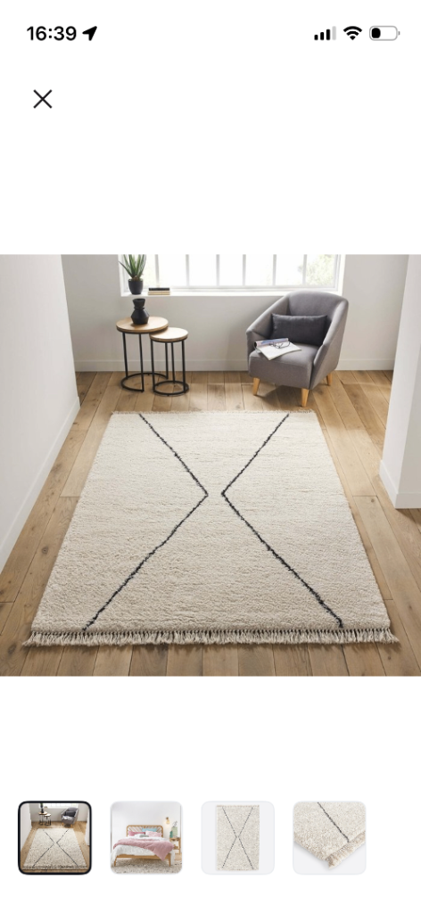La Redoute Luna Fringed Berber-Style Rug