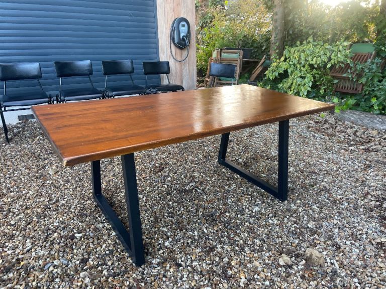 John Lewis vintage antique style industrial dining table 