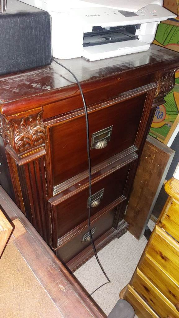 Mahogany filing cabinet