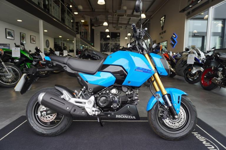 Honda MSX125 Grom, 2025, Blue with just 31miles Only £3495. 