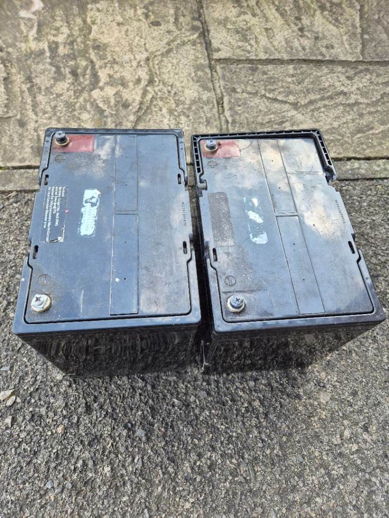 2X 75AH BATTERIES, SUITABLE FOR CARAVAN OR CAMPING LEISURE, MOBILITY SCOOTER ELECTRIC WHEELCHAIR ETC