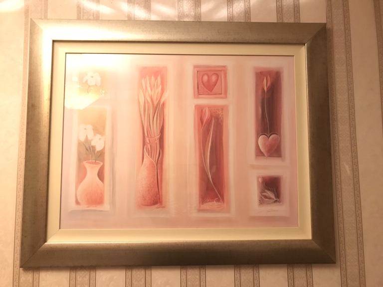 Framed wall art - print with glass front. 