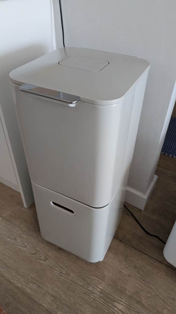 Joseph Joseph Intelligent Waste Totem Compact Bin, 40L, Stone (RRP £179)