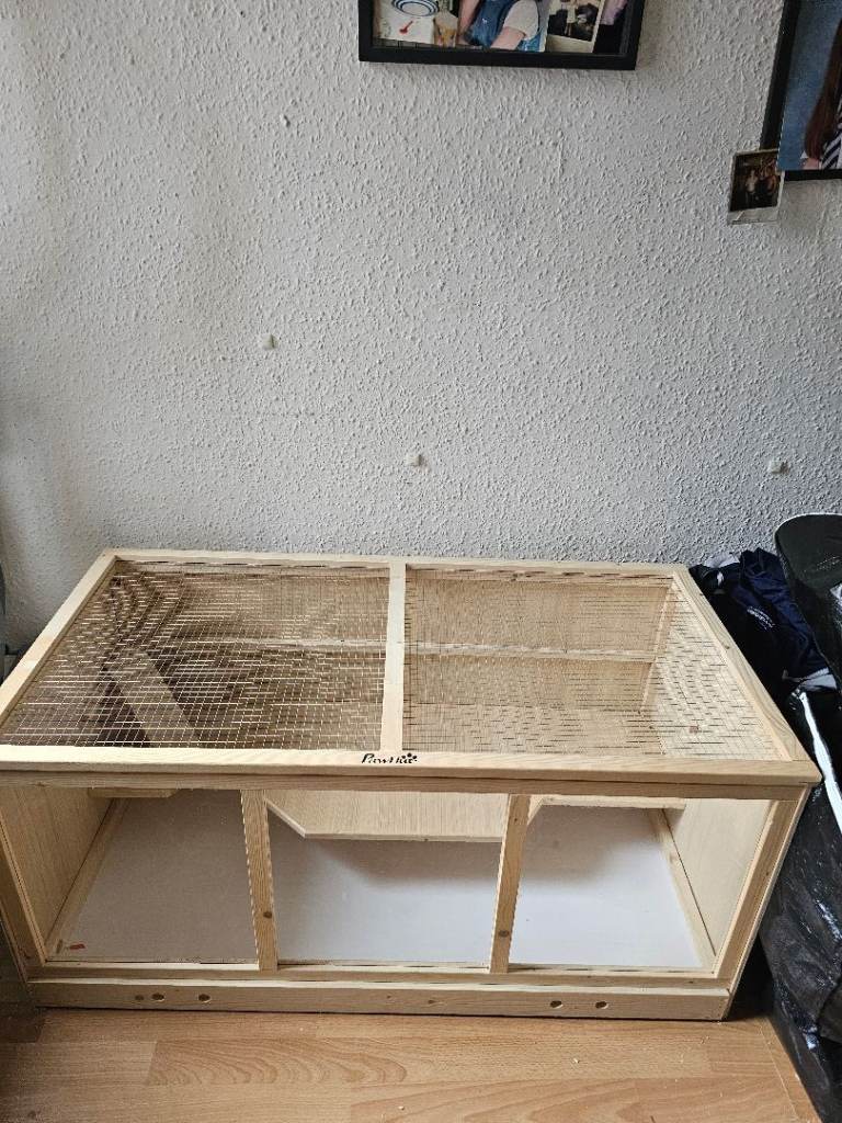 PAWHUT WOODEN HAMSTER CAGE 