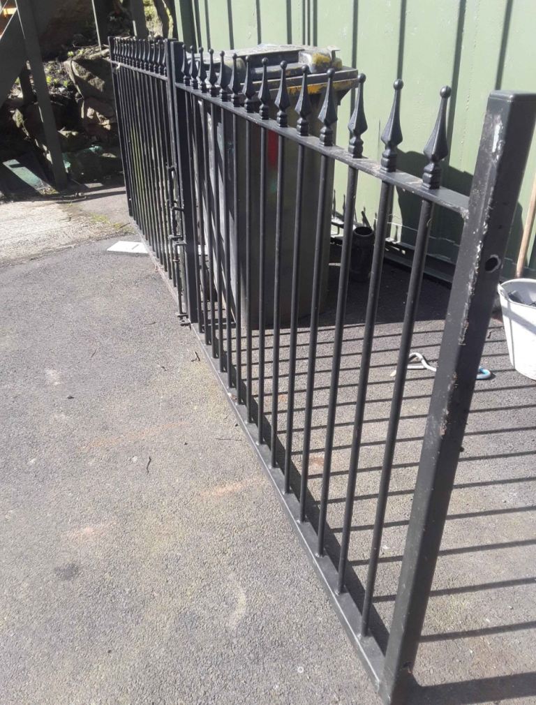 Galvanized and powder coated solid driveway gates.