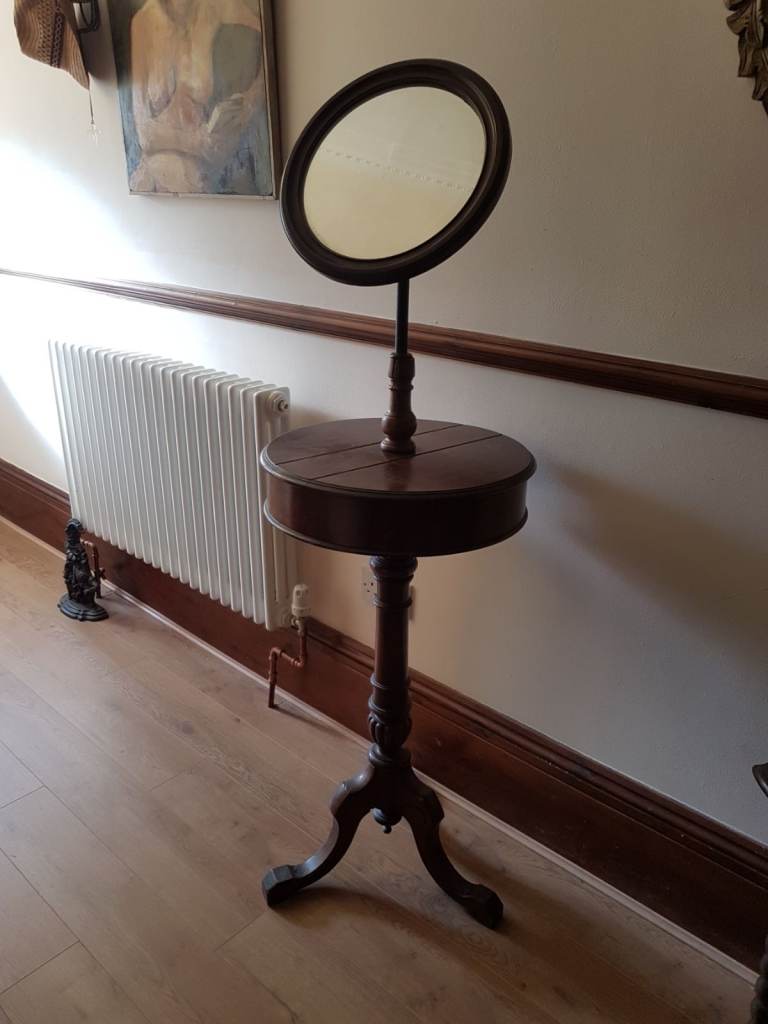 Victorian Mahogany Gentleman's Shaving Stand, a collectible antique dating from around 1880