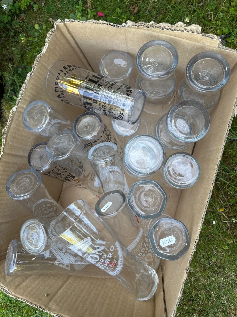 Box of Assorted Glassware and Drinking Glasses