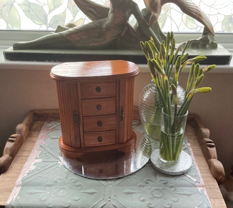 Vintage Woden jewellery cabinet 