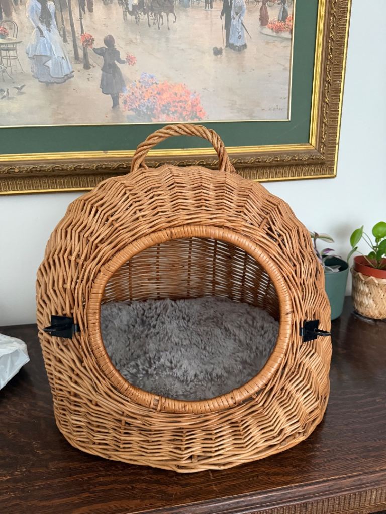 Cat carrier / cat bed wicker 