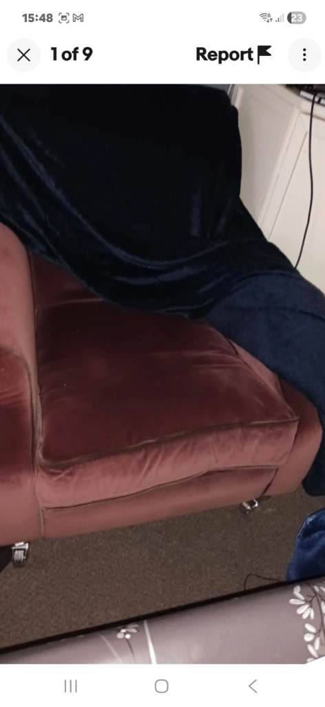 Stylish Velvet Armchair – Very Comfortable – £80