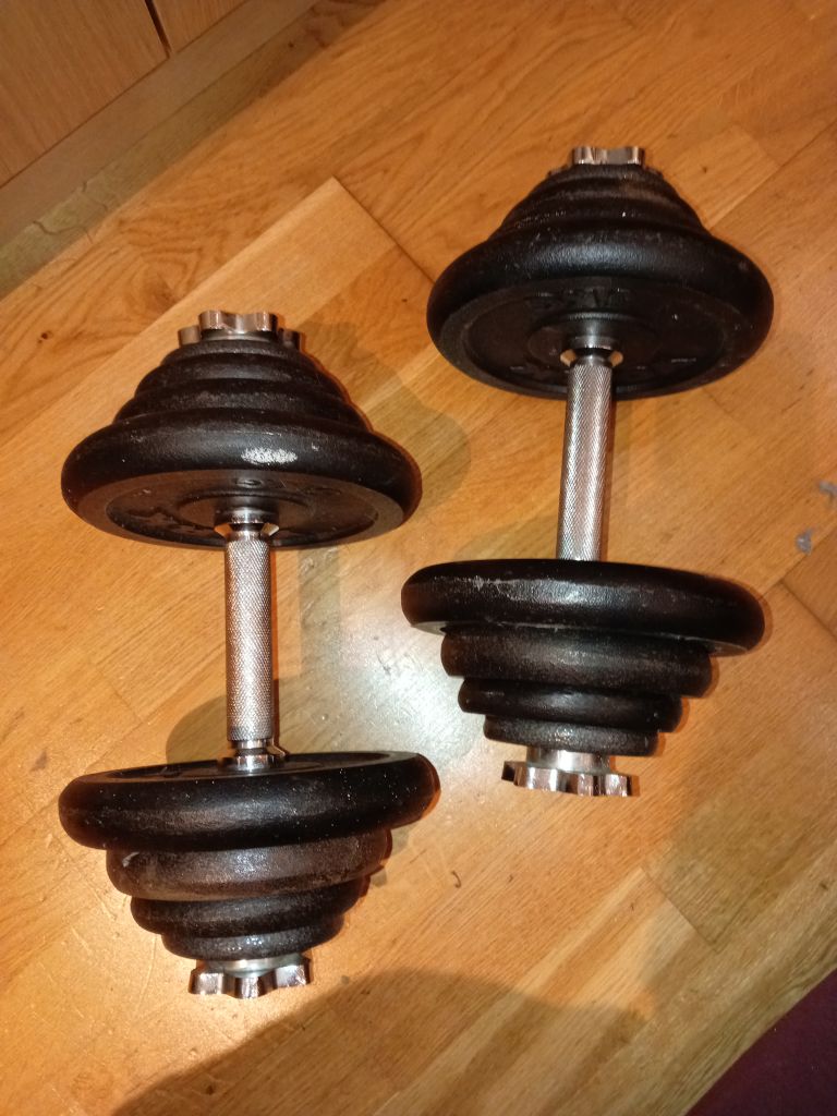 40kg (2*20kg) adjustable cast iron dumbbells / dumbells / weights