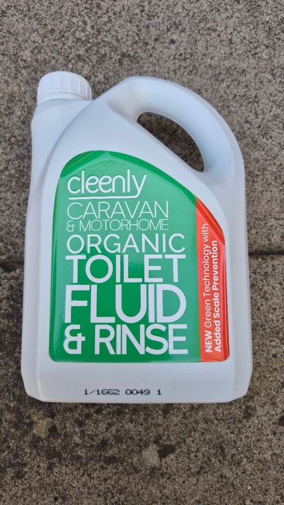 Cleenly Organic Caravan and Motorhome Toilet and Rinse Fluid 2 litre, NEW and UNUSED